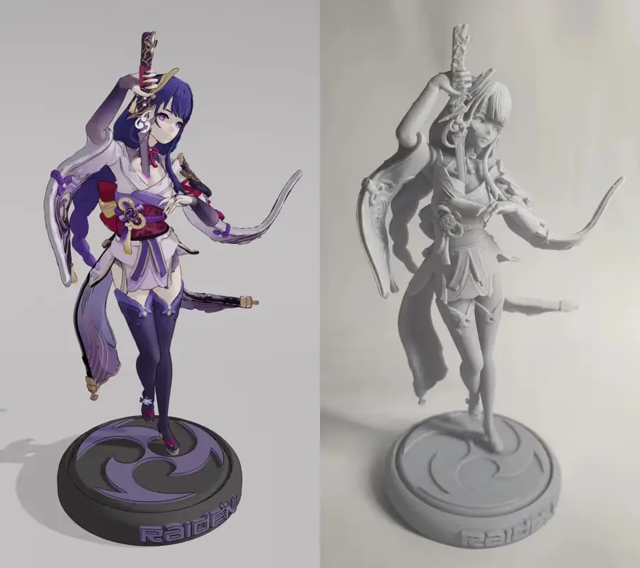 Genshin Impact Raiden Shogun Archivo Stl Para Impresion 3D