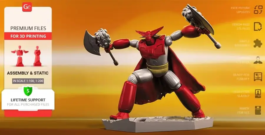 Getter 1 Robo Super Robot Archivo Stl Para Impresion 3D