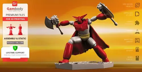 Getter Robo 1 Fdm Gambody Archivos Stl Obj Impresión 3d