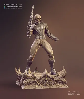 Ghost Rider Statue Archivo STL Impresión 3D