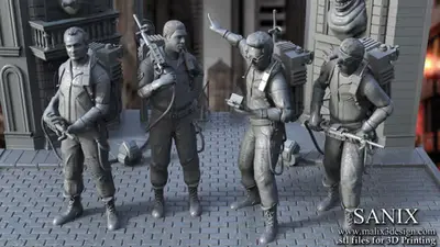 Ghostbusters Diorama Stl/obj Para Impresión 3d