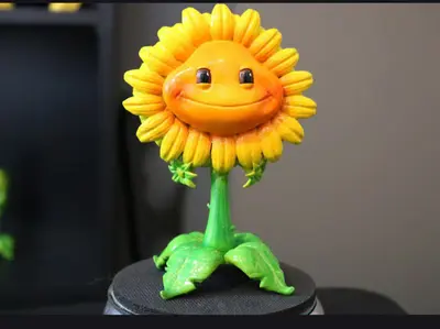 Girasol Plants Vs Zombies Archivo Stl Para Impresion 3D
