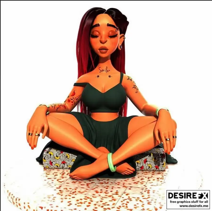 Girl Meditates Archivo Stl Para Impresion 3D