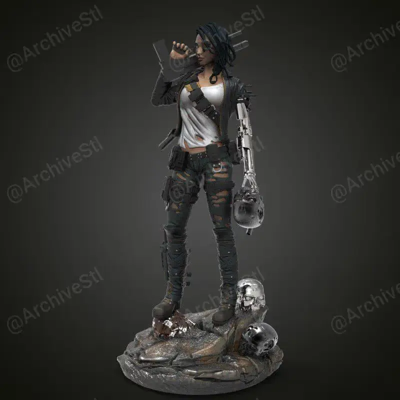 Girl Terminator Archivo Stl Para Impresion 3D