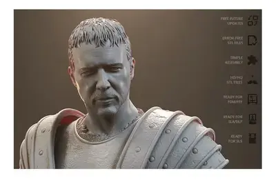 Gladiador Maximus Gambody Stl Obj Impresion 3d