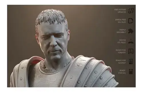 Gladiador Maximus Gambody Stl Obj Impresion 3d