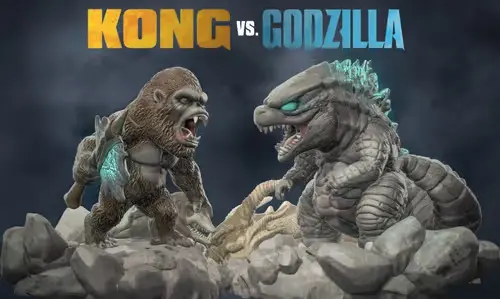Godzilla Vs Kong Chibis Archivos Stl Para Impresión 3d