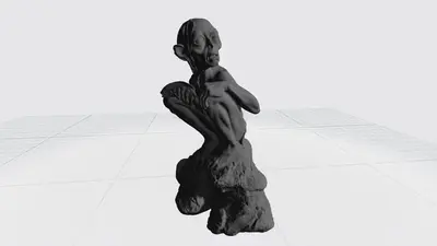 Gollum Archivo STL OBJ para Impresion 3D