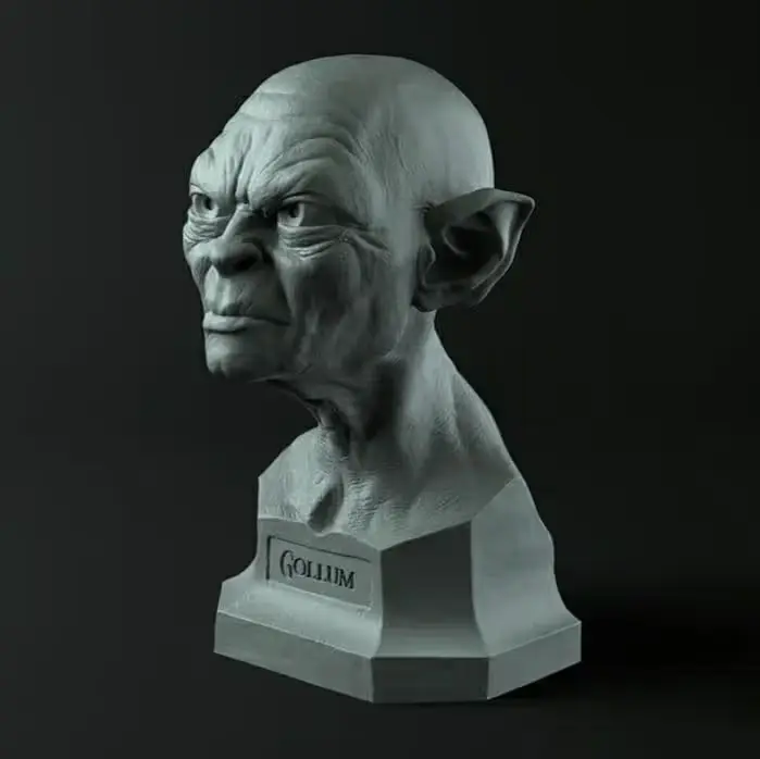 Gollum Busto Stl Archivo STL OBJ para Impresion 3D