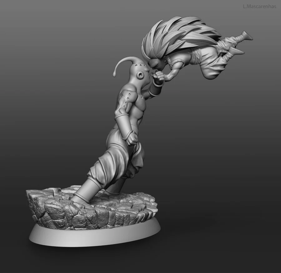 Gotenks Vs Super Buu Archivo STL Impresión 3D