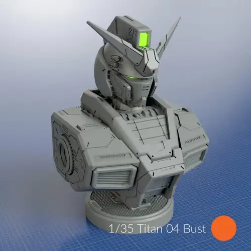 Gundam Titan Busto Rx-78 Archivo Stl Para Impresión 3d