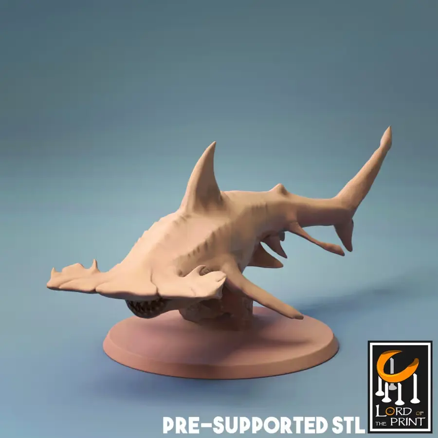 Hammer Head Shark Archivo Stl Para Impresion 3D