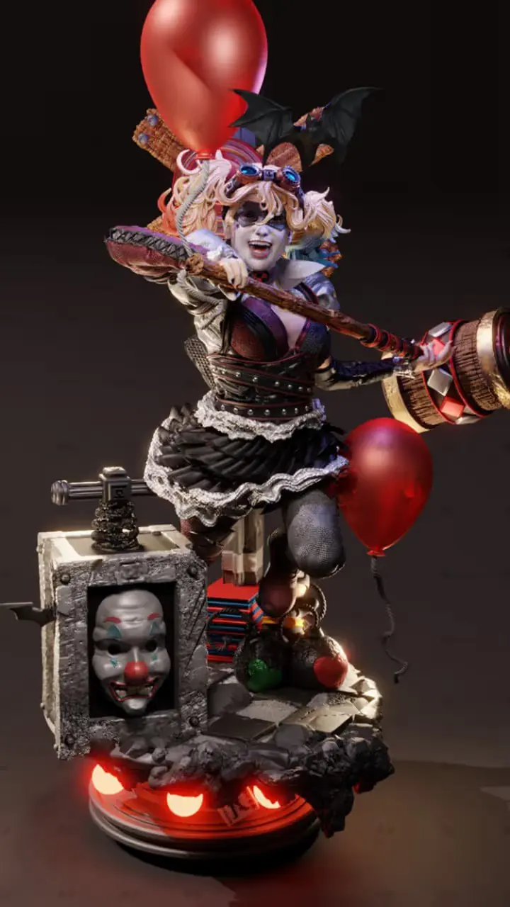 Harley Quinn 2 Archivo STL OBJ para Impresion 3D