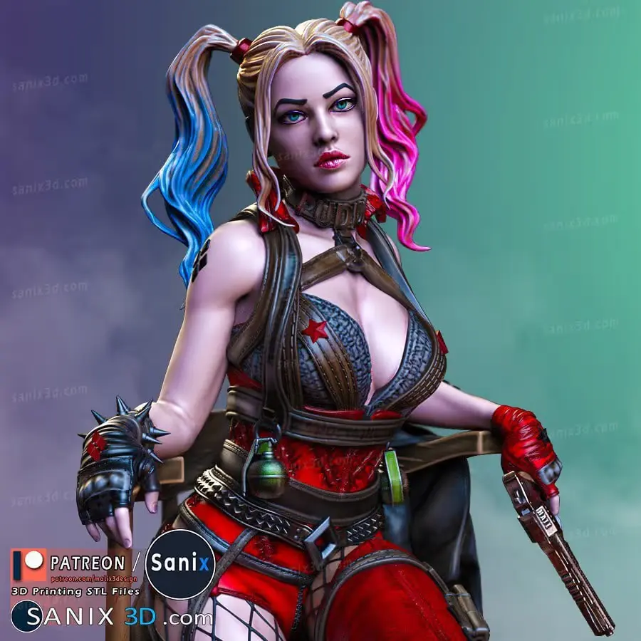 Harley Quinn 3 Archivo Stl Para Impresion 3D