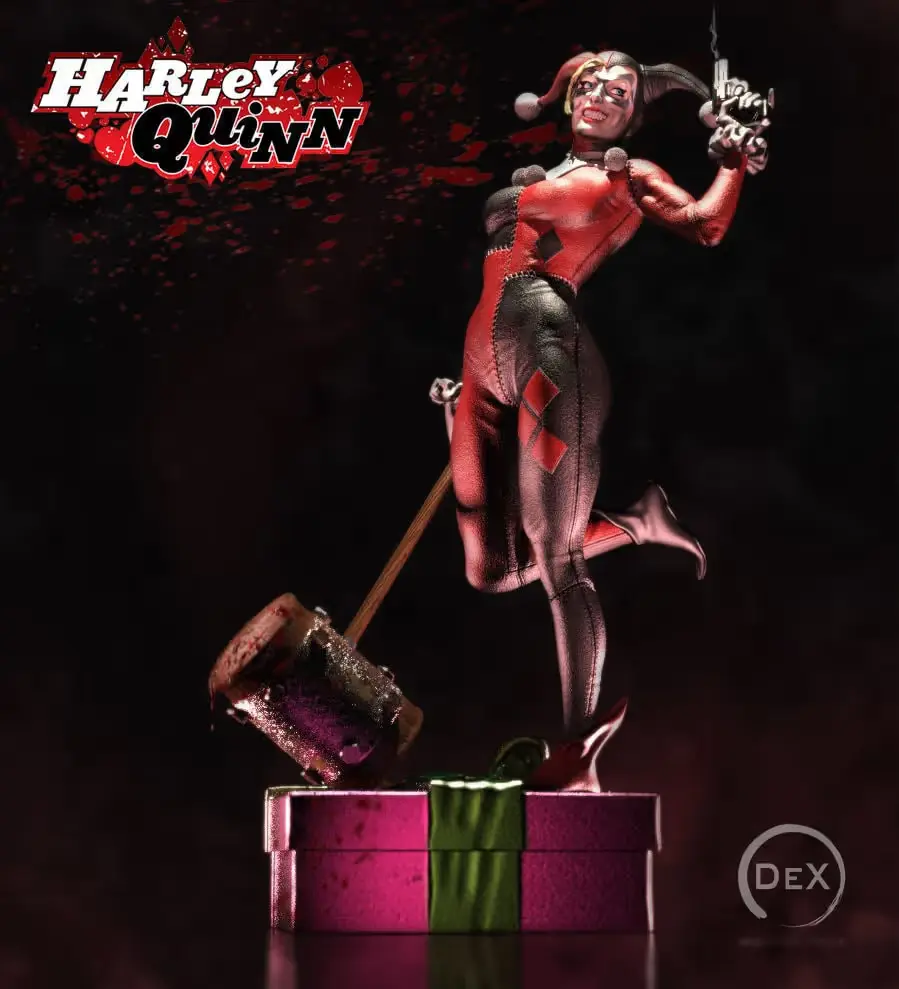 Harley Quinn con Martillo Archivo STL OBJ para Impresion 3D