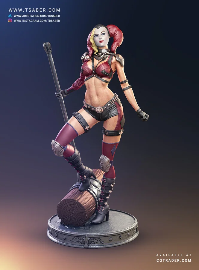 Harley Quinn Statue Archivo STL Impresión 3D