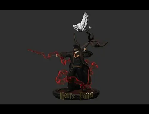 Harry Potter Y Hedwig Stl Obj Impresión 3d