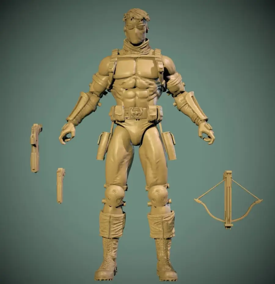 Hawkeye Articulado Archivo STL OBJ para Impresion 3D