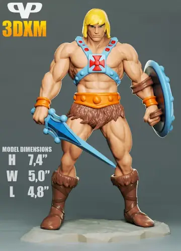 He-man + Old Sword 3dxm Archivos Stl Impresión 3d