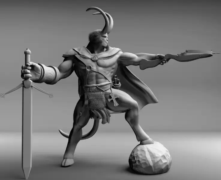 Hellboy 5 Archivo Stl Para Impresion 3D