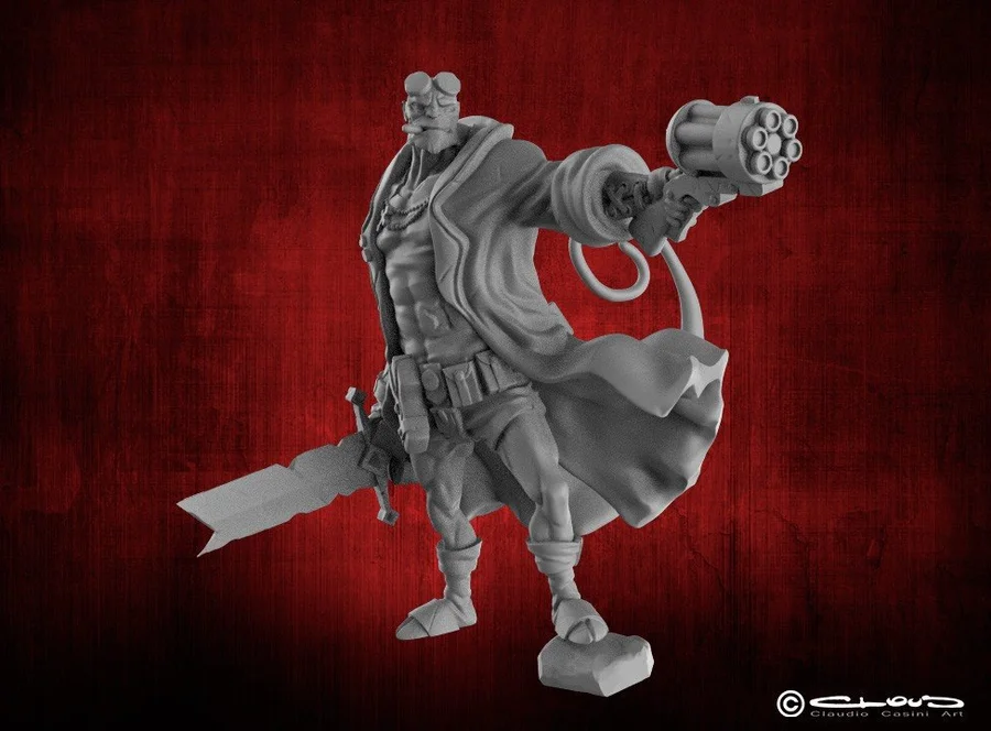 Hellboy Archivo STL Impresión 3D