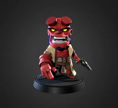 Hellboy Chibi Archivo STL Impresión 3D