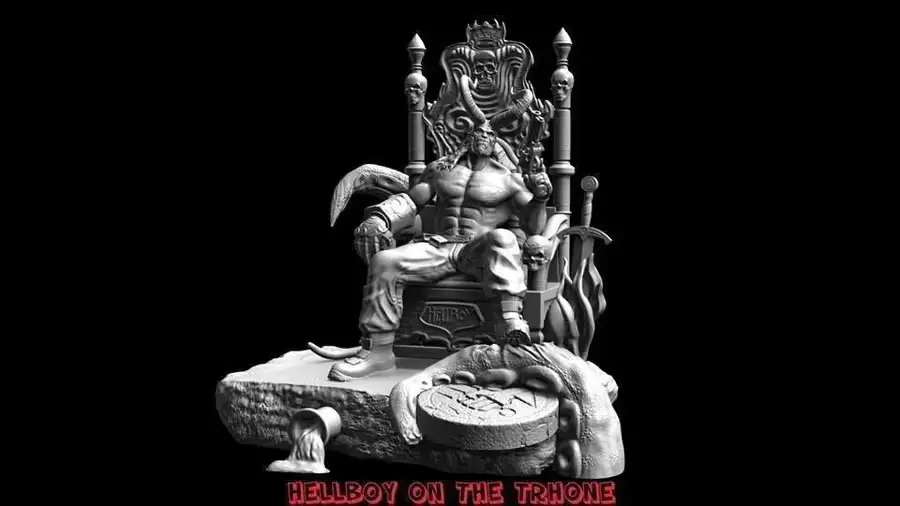 Hellboy Trono Archivo Stl Obj Para Impresion 3D