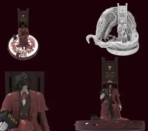Hellsing Alucard + Dog Cults Archivo Obj Para Impresión 3d