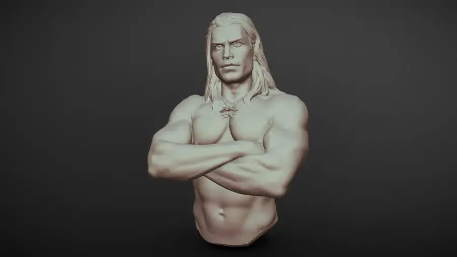 Henry Cavill The Witcher Busto Archivo Stl Para Impresion 3D