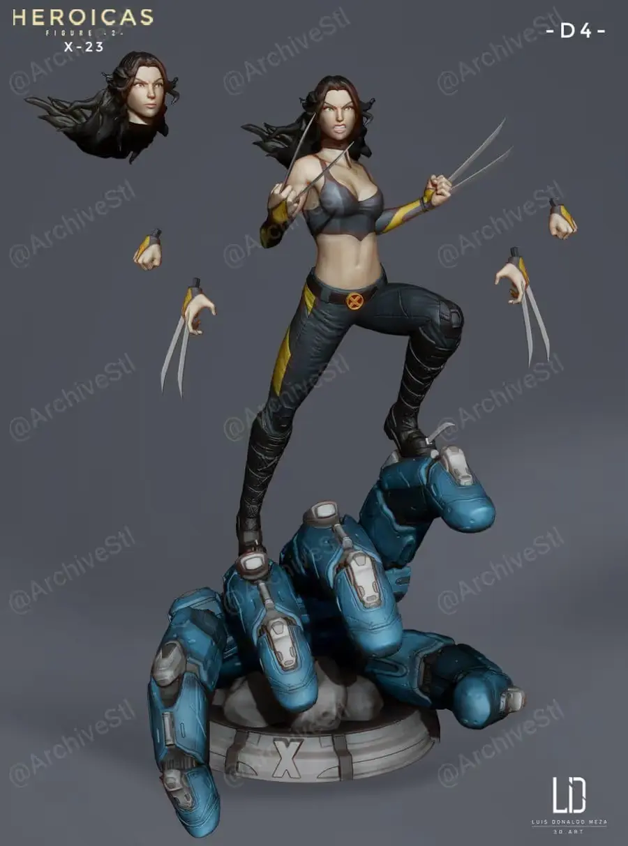 Heroicas Figura 2 X23 Archivo Stl Para Impresion 3D