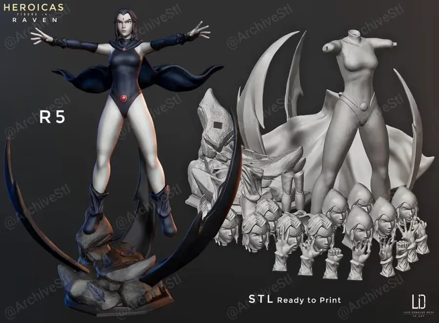 Heroicas Figura 4 Raven Archivo Stl Para Impresion 3D