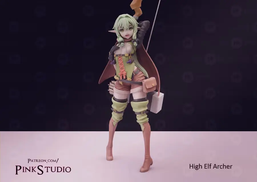 High Elf Archer Archivo Stl Para Impresion 3D