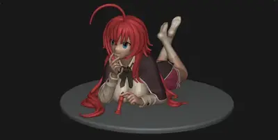 High School Dxd Rias Gremory Stl Obj Impresión 3d