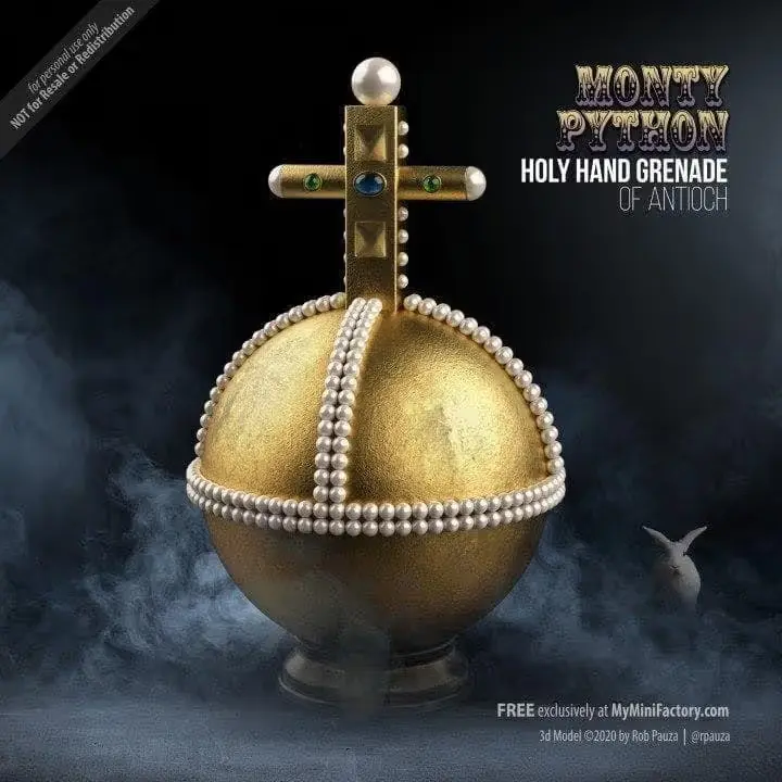 Holy Hand Grenade Archivo Stl Para Impresion 3D