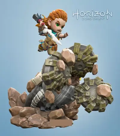 Horizon Zero Dawn Aloy Chibi E Archivo Stl Para Impresión 3d