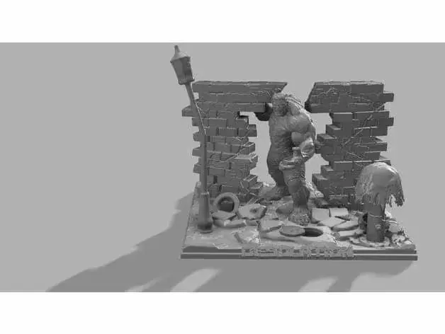 Hulk Desolado Archivo Stl Para Impresion 3D