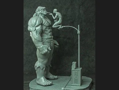 Hulk Spidey Diorama Archivo STL Impresión 3D