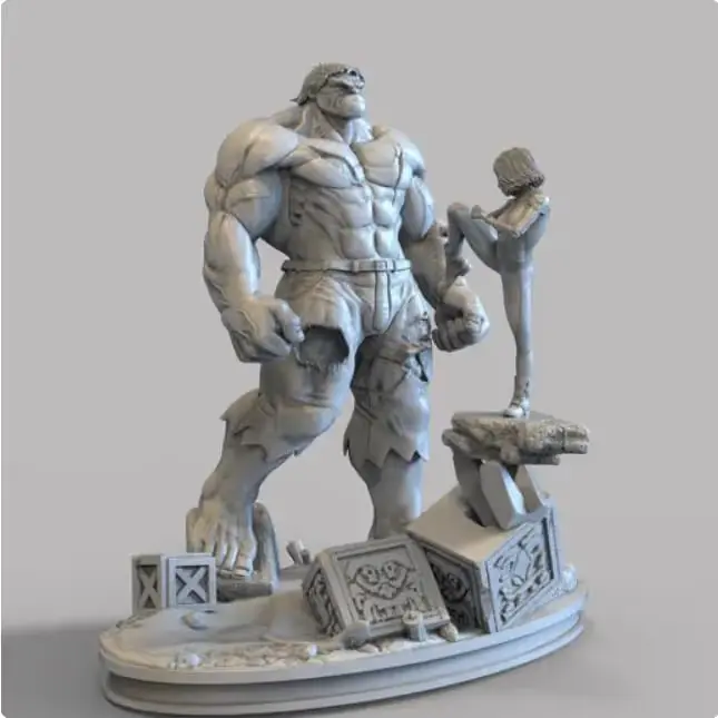 Hulk Vs Alita Archivo STL OBJ para Impresion 3D