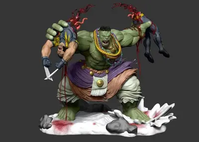 Hulk Vs Wolverine Archivo Stl Para Impresion 3D