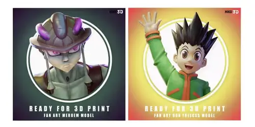 Hunter X Hunter Gon Y Meruem Busto Stl Obj Impresión 3d