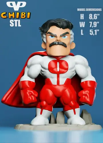 Invencible Omni-man Chibi 3dxm Archivos Stl Impresión 3d