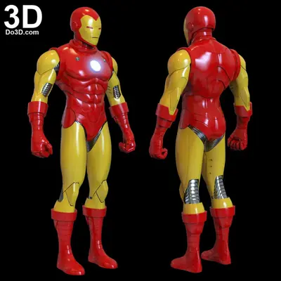 Iron Man Clasico Marvel Archivo STL OBJ para Impresion 3D