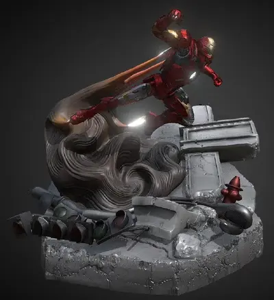 Iron Man Mark VII Archivo STL OBJ para Impresion 3D