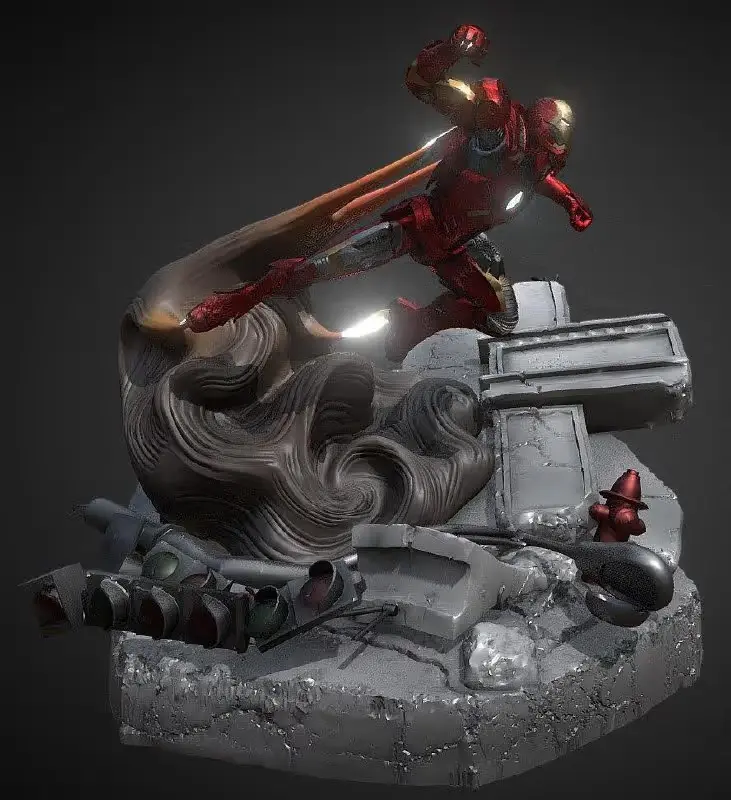 Iron Man Mark VII Archivo STL OBJ para Impresion 3D