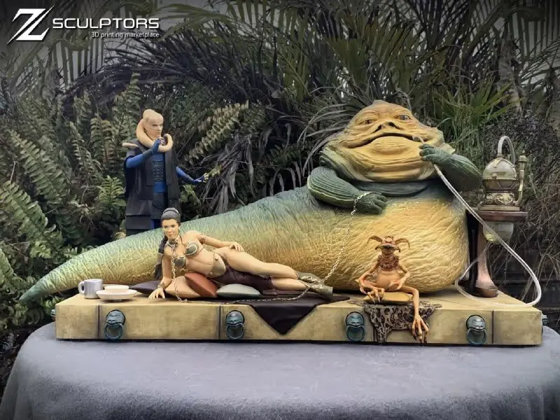Jabba the Hutt Star Wars Archivo STL OBJ para Impresion 3D
