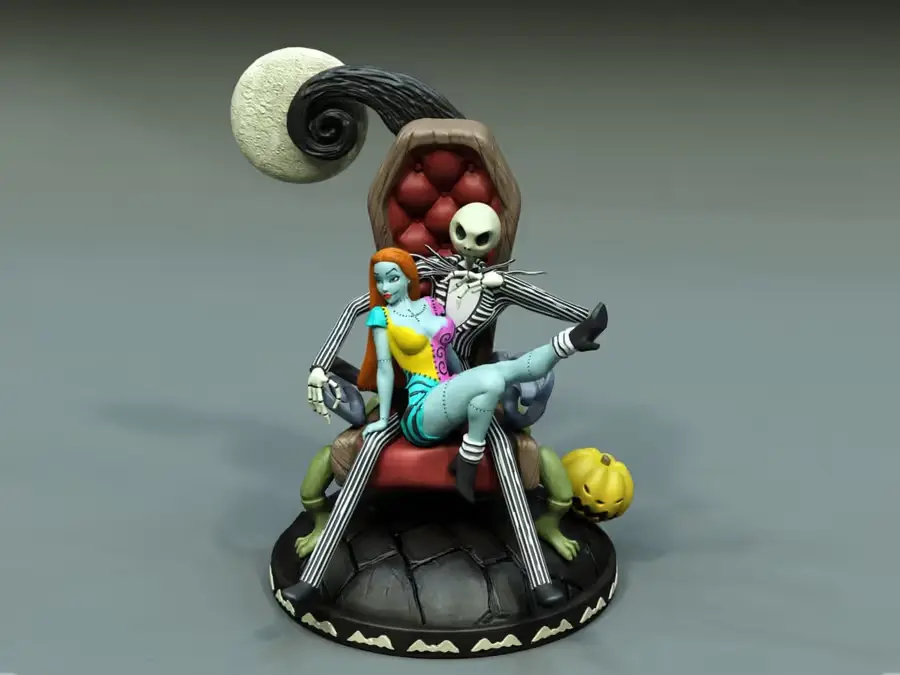 Jack Y Sally Archivo Stl Para Impresion 3D