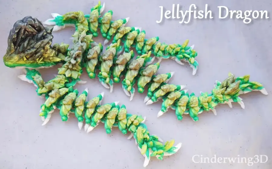 Jellyfish Dragon Archivo Stl Obj Para Impresion 3D