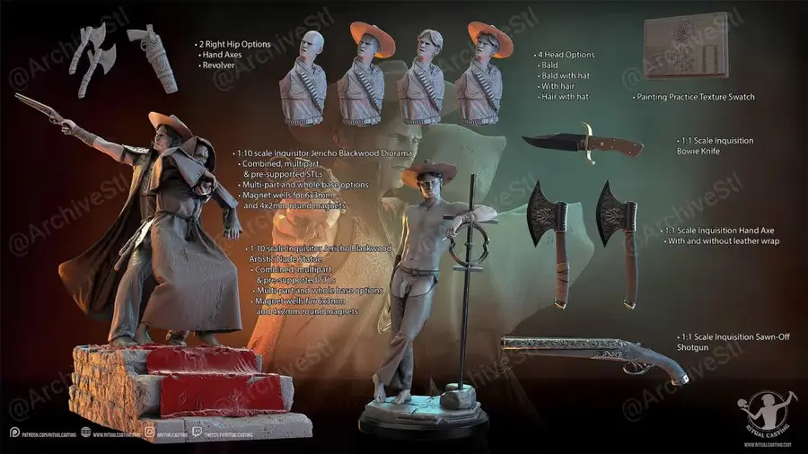 Jericho Blackwood Archivo Stl Para Impresion 3D