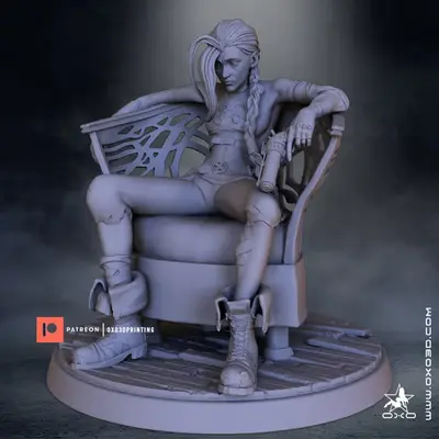 Jinx Arcane Lol Archivo Stl Para Impresion 3D