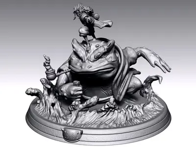 Jiraiya Gamabunta Archivo Stl Obj Para Impresion 3D